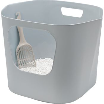  Moderna Lotus Cat Litter Box 54.4 x 43.9 x 40.5 cm-Grey 