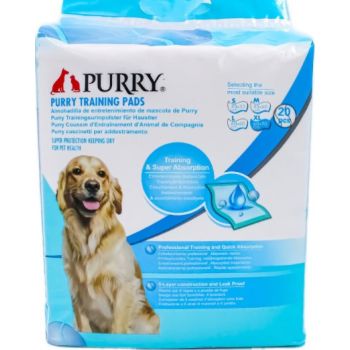  Purry Pet Training Pads Quick Absorbent , Leak Proof and 5 Layer With Floor Sticker – 60*90 cm – 20pcs 