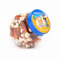 DUVO MMEATS TWISTED CHICKEN CALCIUM BONE 500GM : 5414365117399