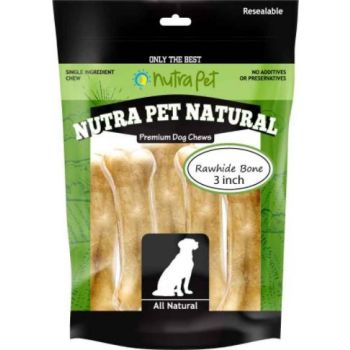  Nutrapet Dog Chew Rawhide Bone 3 INCH 