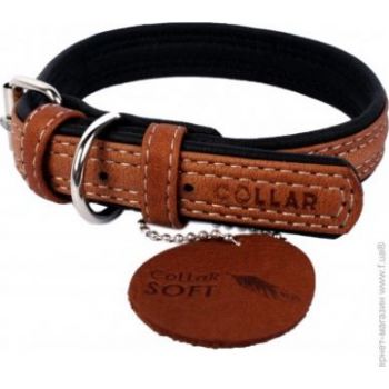  Leather Collar Brown L 