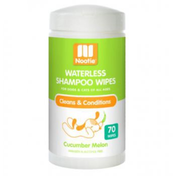  Nootie Waterless Shampoo Wipes – Cucumber Melon 70 Count 