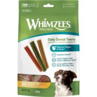 Whimzees Stix Medium Mix Brown / Green / Orange 7 pcs