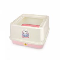 CatIdea Top Entry Cat Litter Box-Pink