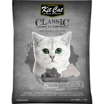  Kit Cat Classic Clump Cat Litter 10L (Charcoal) 