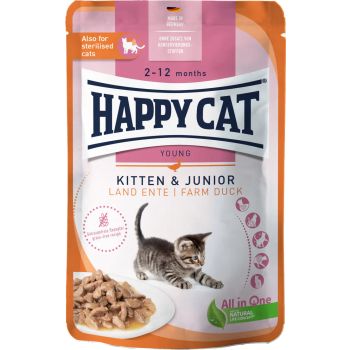  Happy Cat MIS Culinary Kitten & Junior Farm Duck 85g 