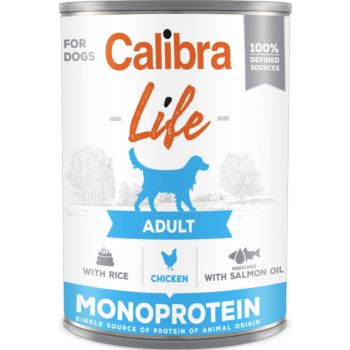  Calibra Dog Wet Food Life Can Adult Chicken with Rice 400g 