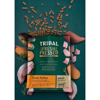  Tribal Fresh Pressed Complete Fresh Turkey Adult Dry Dog Food 2.5kg 