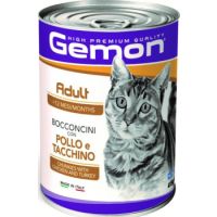 Gemon Cat Wet Food  with Chicken and Turkey Senior 415 g