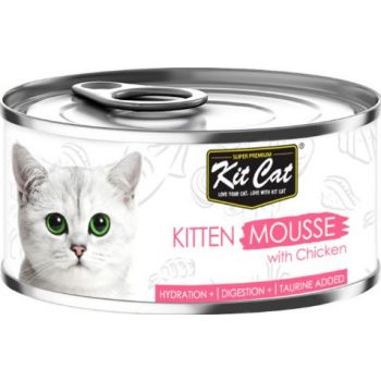  Kit Cat Wet Food  Kitten Mousse with Chicken 80g 