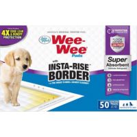 FOUR PAWS WEE-WEE INSTA-RISE BORDER PAD,  22" x 23"    50 PACK