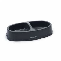 Beeztees Plastic Dinner Set for Dog, 2X0.4L - Antracite
