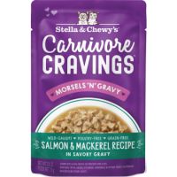 Stella & Chewy’s Carnivore Cravings Morsels’N’Gravy – Salmon & Mackerel Recipe – 2.8 oz