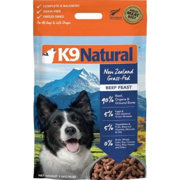  K9 Natural Freeze Dried Beef Feast 500G 