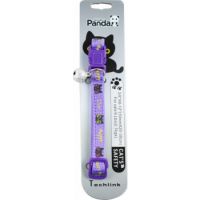 Golden Panda Printed Cat Collar 10mm X 20-30cm Purple