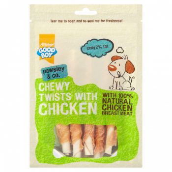  Good Boy Dog Treats Chewy Chicken Twists - 90g 