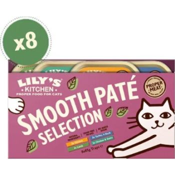 Lily's Kitchen Smooth Paté Selection Multipack Wet Cat Food - 8X85G 