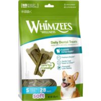 Whimzees Soft Daily Dental Dog Treats Value Bag – Small (28 pcs)