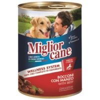 Miglior Cane Chunks Beef Canned Dog Food, 6x1250g