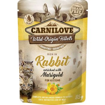  Carnilove Rabbit Enriched With Marigold For Kittens (Wet Food Pouches) 85G 
