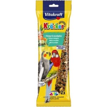  Vitakraft Kracker Honey & Eucalyptus Parakeet Treat - 180g 