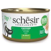 Schesir Complements Cat Wet Food in Jelly Can- Chicken 70g