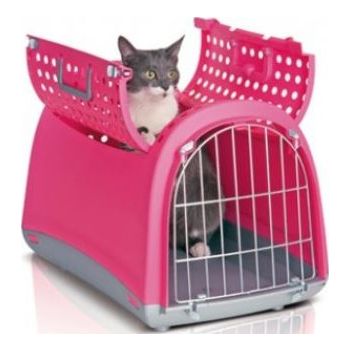  IMAC Carrier for cats and dogs Open On Top Pink 50x32x34.5 CM 