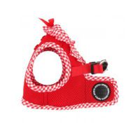 PUPPIA VIVIEN HARNESS B RED S Neck 8.26" Chest 12.20"