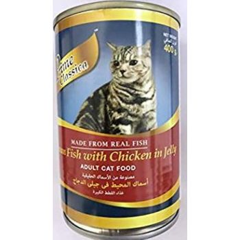  Prime Classica Cat Cans Ocean Fish w/ chicken in jelly 400g 
