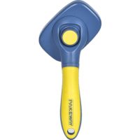 Pakeway T10 Rotable Self Slicker Pet Grooming Brush-19.1x9.6 x5.4 Cm-Blue/Yellow