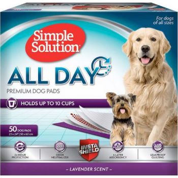  Simple Solution All Day 6-Layer Premium Dog Pads,( 50 Pads) 23 X 24 In 