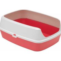 Moderna Maryloo with Rim Litter Tray  Large Red  L 50.2 x W 38.4 x H 16.1 cm
