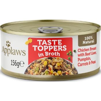  Applaws Topper in Broth Chicken with Beef Dog Tin 156g 