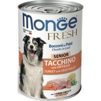 MONGE FRESH SENIOR TURKEY WITH VEGETABLES 400g