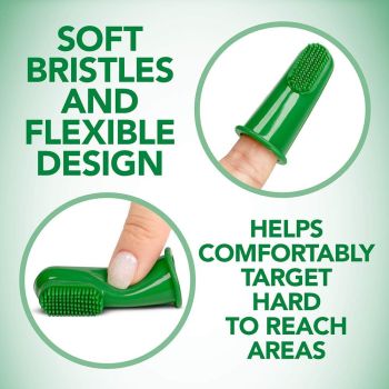  Vets Best Silicone Finger Brushes for Dogs & Puppies 
