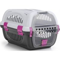 Beeztees Transport Box Rhino, 51 x 34.5 x 33 cm, Grey Pink