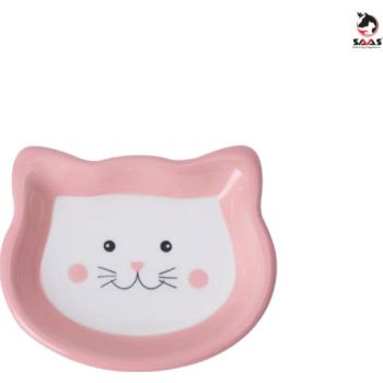  Pet Ceramic Bowl PINK Large 19.8*16.5*2.8 