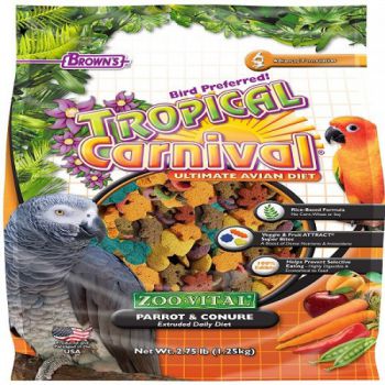  BROWNS EXTRUDED PARROT&amp;CONURE FOOD 1.25KG 