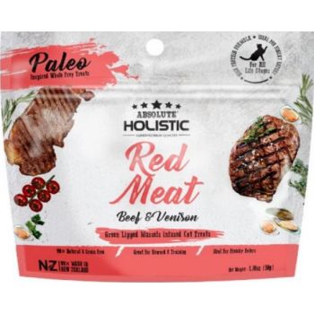  Absolute Holistic Air Dried Cat Treats - Red Meat 50g 