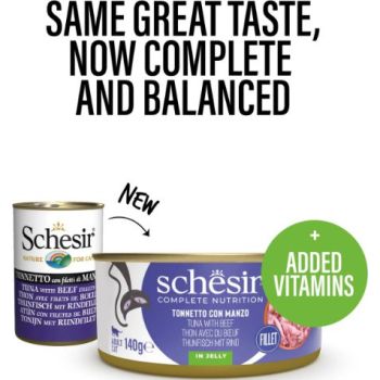  SCHESIR CAT CAN TUNA/BEEF 140GM (C2701) 