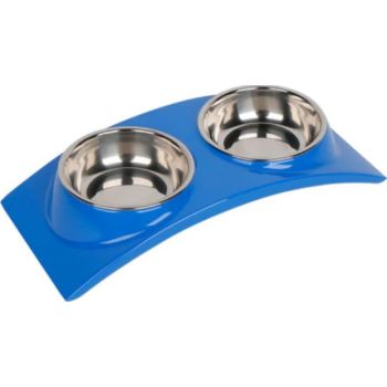  Pawsitiv Rainbow Dinner Set Bowls - Small - Blue 