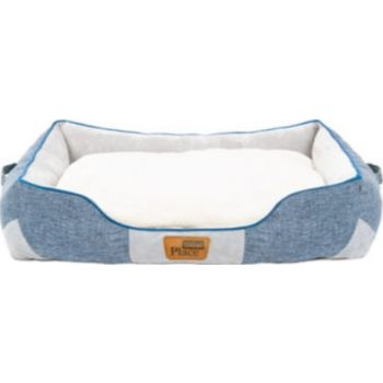  GiGwi Place Removable Cushion Luxury Dog Bed Square Blue Small 