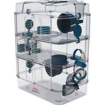  Rody 3 Trio Rodent Cage Blue 