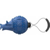 Gigwi Dog Toys Dinoball Triceratops “Push to Mute” Light Blue