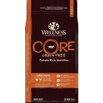  Wellness Core Original Dog Food Dry Grain Free Turkey And Chicken 1.8kg 