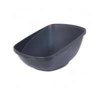 PETMATE LARGE HI-BACK OPEN LITTER PAN ~ BLUE STEEL
