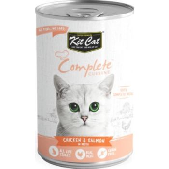  Kit Cat Wet Food Complete Cuisine Chicken And Salmon In Broth 150g 