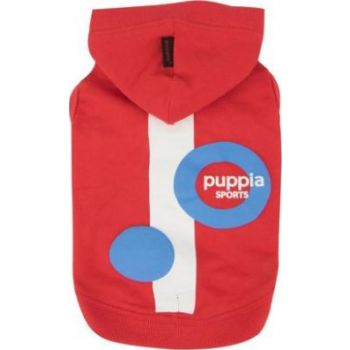  Valo Hooded Dog Shirt by Puppia - Red SMALL 