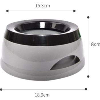  Pado Classic Round Anti Spill Pet Bowl 15.3×18.9×8cm-Grey 