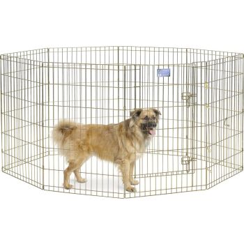  MidWest Foldable Exercise Pen With Door – Gold Zinc 36inch 